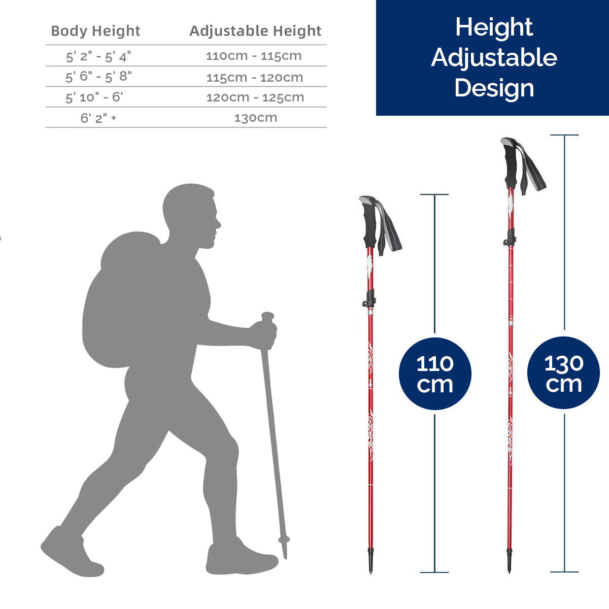 Tekore Trek Pro hiking and walking poles - Pair