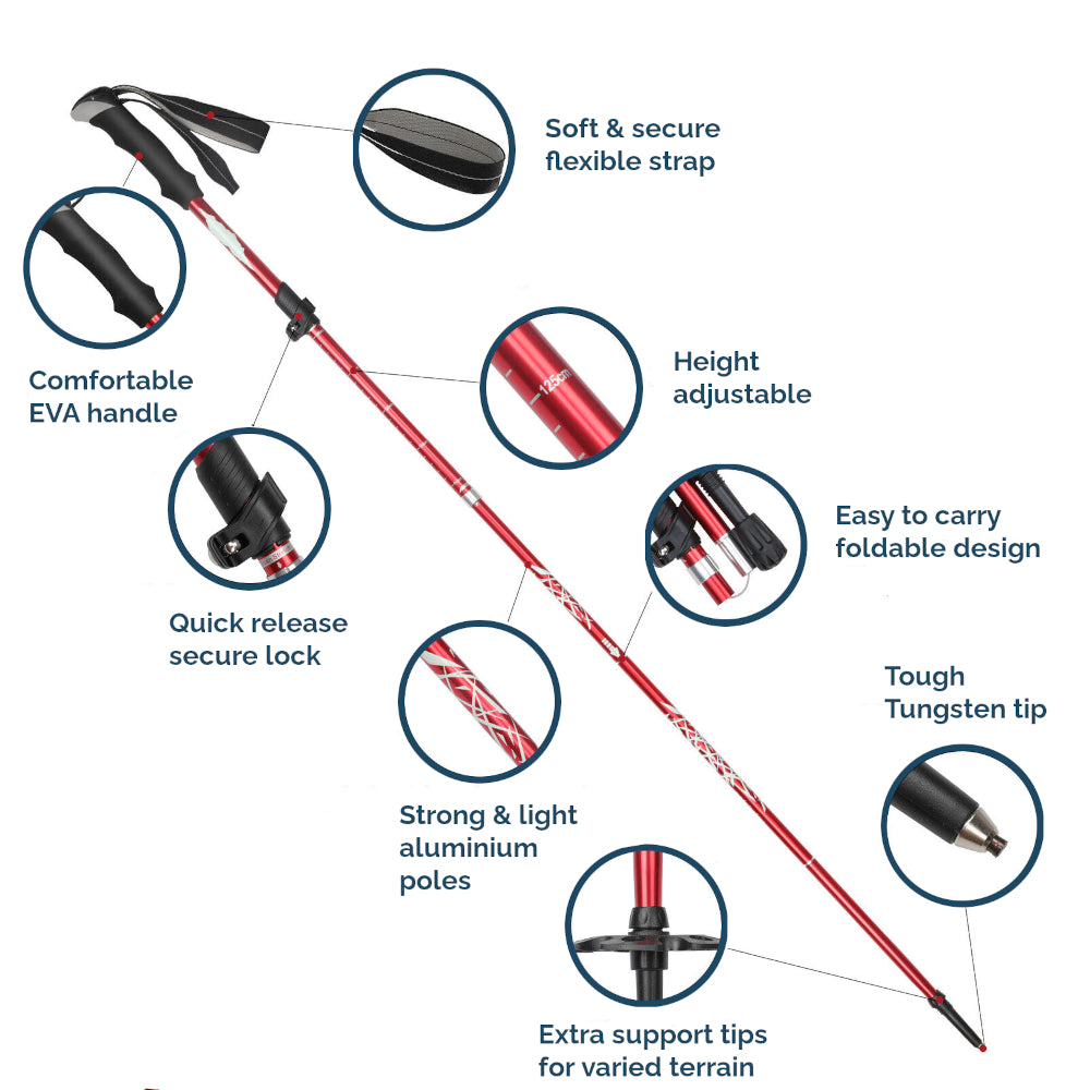 Tekore Trek Pro hiking and walking poles - Pair