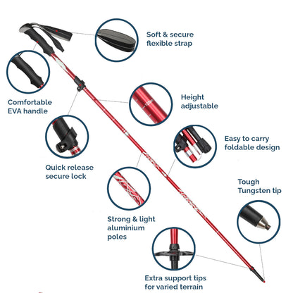 Tekore Trek Pro hiking and walking poles - Pair